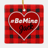 I ♥ U I Love You Buffalo Plaid Ornament (Voorkant)