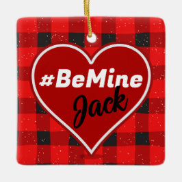 I ♥ U I Love You Buffalo Plaid Ornament