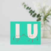 I & U = Liefde Briefkaart (Staand voorkant)