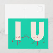 I & U = Liefde Briefkaart (Voorkant / Achterkant)