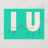 I & U = Liefde Briefkaart (Voorkant)