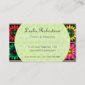 I/U-plukkleur/Radiant Flowers, eigenaar of werknem Visitekaartje (Achterkant)