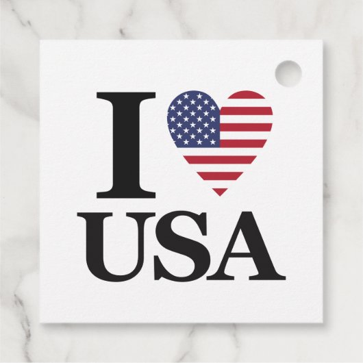 "I ❤️ USA" BEDANKJES LABELS (Achterkant)