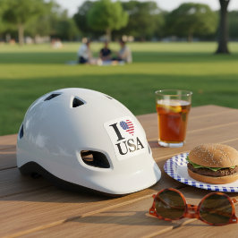 "I ❤️ USA" VIERKANTE STICKER