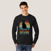 I Used To Be A People Person Funny Black Cat T-shirt (Voorkant volledig)