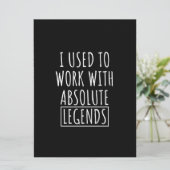 I Used To Work With Absolute Legends Save The Date (Staand voorkant)