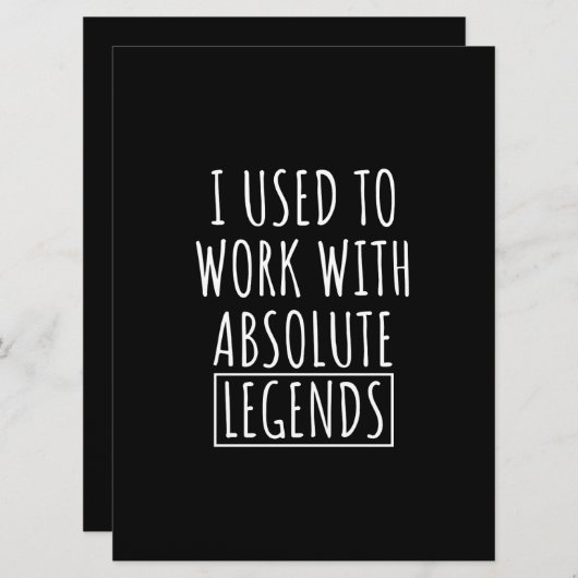 I Used To Work With Absolute Legends Save The Date (Voorkant / Achterkant)