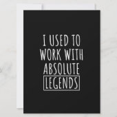 I Used To Work With Absolute Legends Save The Date (Voorkant)