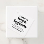 I Used To Work With Legends Funny Retirement Bedankjes Labels (In situ)