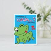 'I Uterly & Toadally' Love Classroom Valentijn Feestdagenkaart (Staand voorkant)