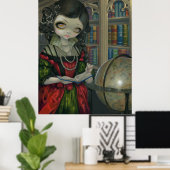 I Vampiri La Libreria ART PRINT gothic vampire art (Thuiskantoor)