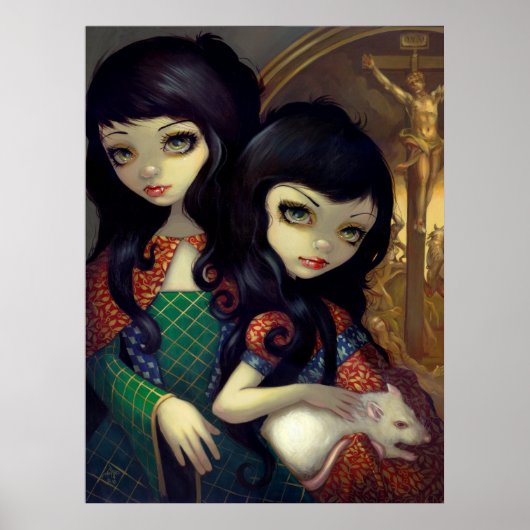 I Vampiri La Sorelle ART PRINT vampire sisters rat (Voorkant)