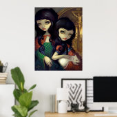 I Vampiri La Sorelle ART PRINT vampire sisters rat (Thuiskantoor)