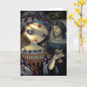 "I Vampiri: Wenskaart Lucrezia Borgia" Kaart (Gele Bloem)