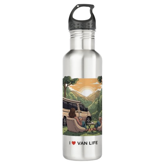 I ♥ Van Life stainless steel adventure bottle Waterfles (Voorkant)