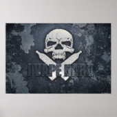 I Vape Hard Skull-Poster Poster (Voorkant)