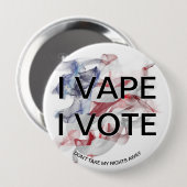 I VAPE I VOTE Vlag van de Verenigde Staten Ronde Button 4,0 Cm (Voorkant /achterkant)