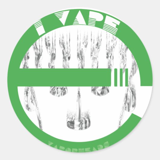 i vAPE Ronde Sticker (Voorkant)