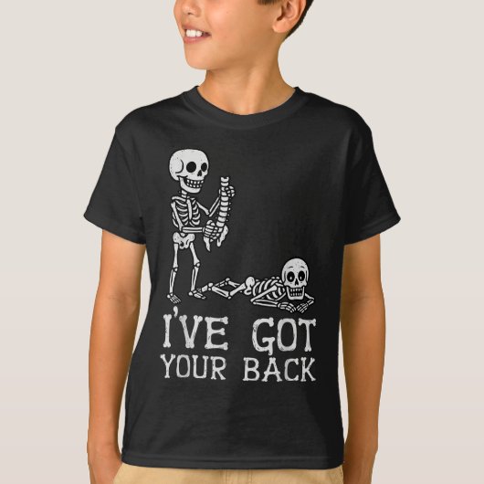 I’ve Got Your Back Skeleton Halloween Costume Funn T-shirt (Voorkant)