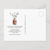 I Verhuisde Eucalyptus Greenery Waterverf Moving Aankondigingskaart (Achterkant)