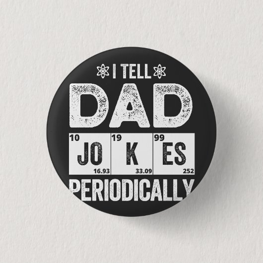 _I Vertel het papa periodiek Ronde Button 3,2 Cm (Voorkant)