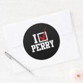 I VINKJE RICK PERRY (wit) Ronde Sticker (Envelop)
