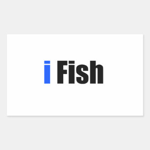 i Vis Rechthoekige Sticker