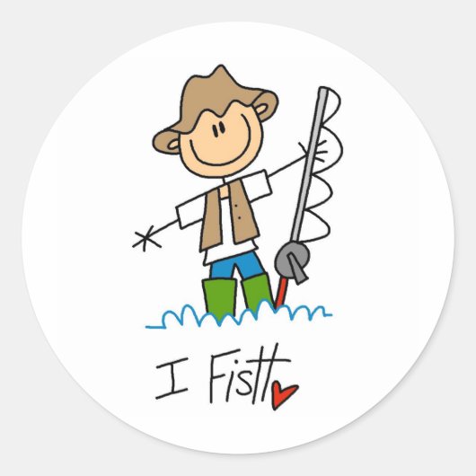 I Vis Ronde Sticker (Voorkant)