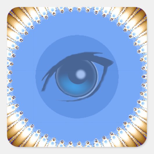 I Visie_ Vierkante Sticker (Voorkant)