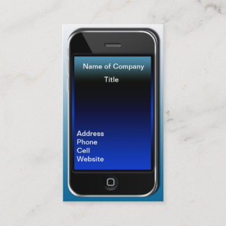 i Visitekaartje met telefoonnummer