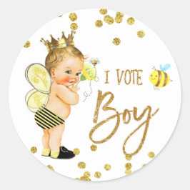 I VOICE BOY bee Gender Reveal game label