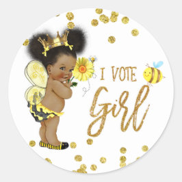 I VOICE GIRL bee Gender Reveal game label