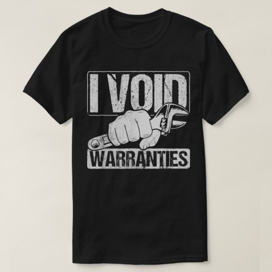 I Void Warranties Garage Mechanic Car Tuning T-shirt (Design voorkant)