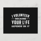 I Volunteer Paramedic Ambulance EMS EMT Funny Briefkaart (Voorkant)