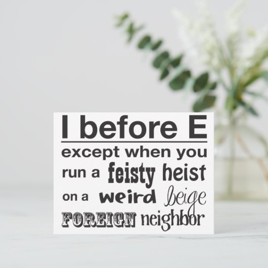 I vóór E Briefkaart (Staand voorkant)