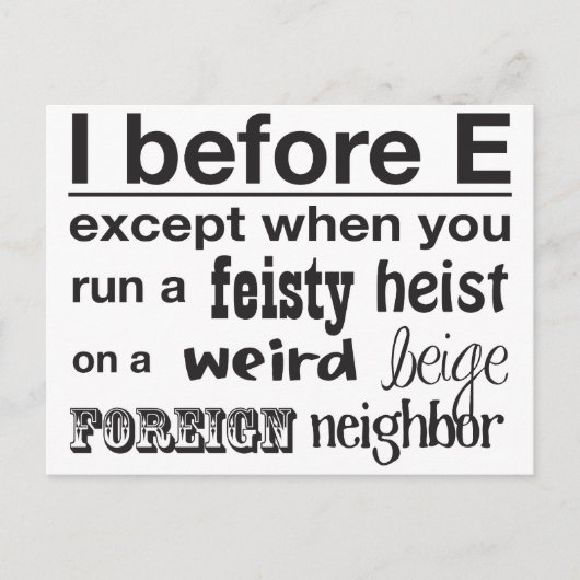 I vóór E Briefkaart (Voorkant)