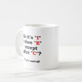 'I' voor 'E' Funny Mug Koffiemok (Voorkant links)