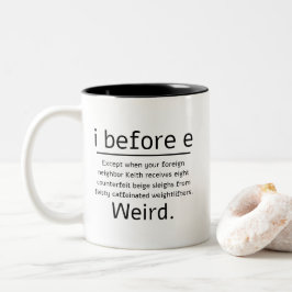 i voor e tweekleurige koffiemok