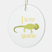 I voor Iguana Keramisch Ornament (Links)
