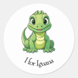 I voor Iguana Ronde Sticker