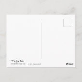 I voor Iris Flower Monogram tekening Briefkaart (Achterkant)