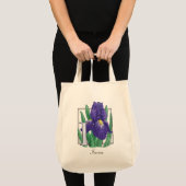 I voor Iris Flower Monogram Tote Bag (Voorkant (product))