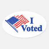 I Voted United States Flag Sticker (Voorkant)