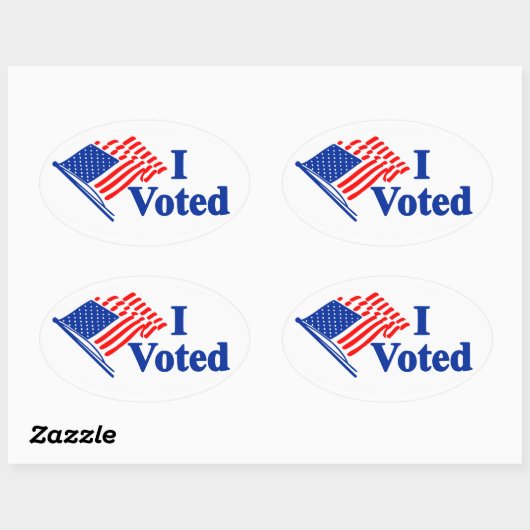 I Voted United States Flag Sticker (Vel)