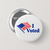 I Voted United States Flag Sticker Ronde Button 5,7 Cm (Voorkant /achterkant)