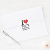 I ❤️ Vroegschoolse educatie voor studenten/faculte Ronde Sticker (Envelop)