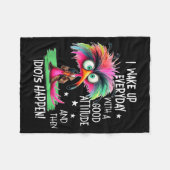 I Wake Up Everyday With A Good Attitude, Funny Sar Fleece Deken (Voorkant (Horizontaal))