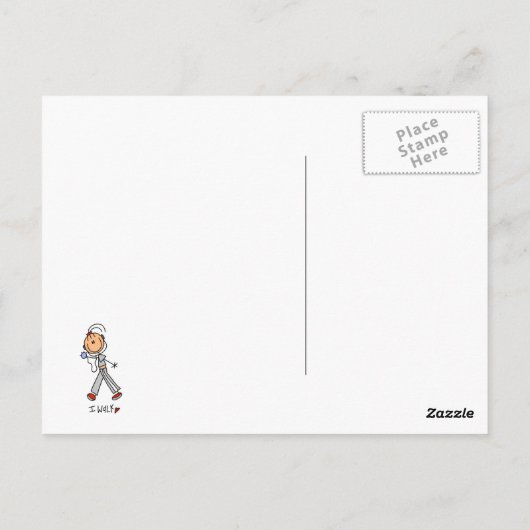 I Walk Briefkaart (Achterkant)