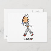 I Walk Tshirts en Gifts Briefkaart (Voorkant / Achterkant)