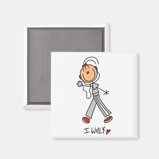 I Walk Tshirts en Gifts Magneet (Voorkant / Achterkant)